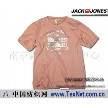 南京鑫浩冉贸易中心 -Jack Jones JJ-T043B专柜款粉色烫银印花简单